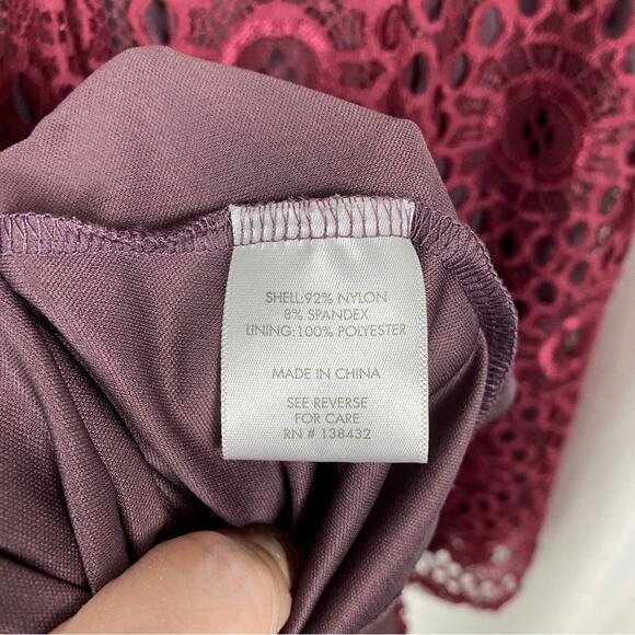 ModCloth Burgundy Crochet Lace Dress Sz.L - Picture 13 of 15